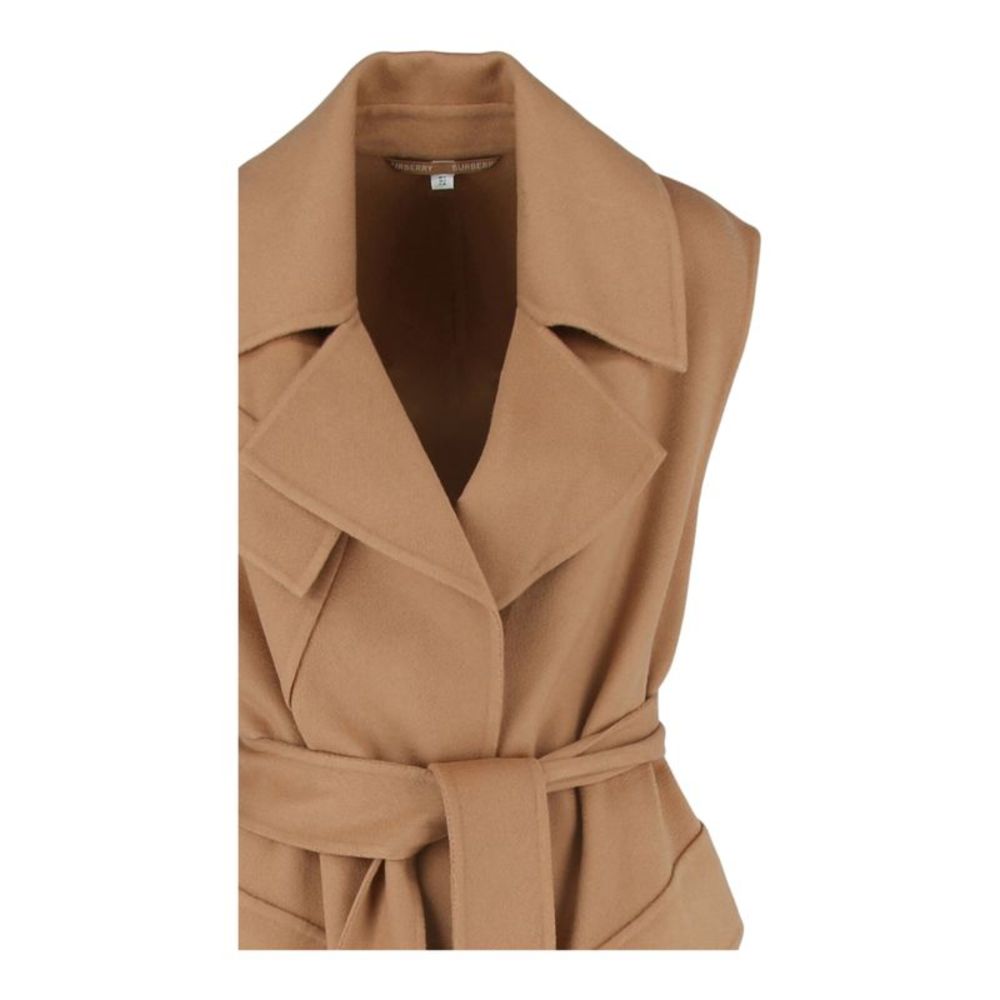 Burberry Sleeveless Cashmere Long Coat Brown Womens - Picture 3 of 3